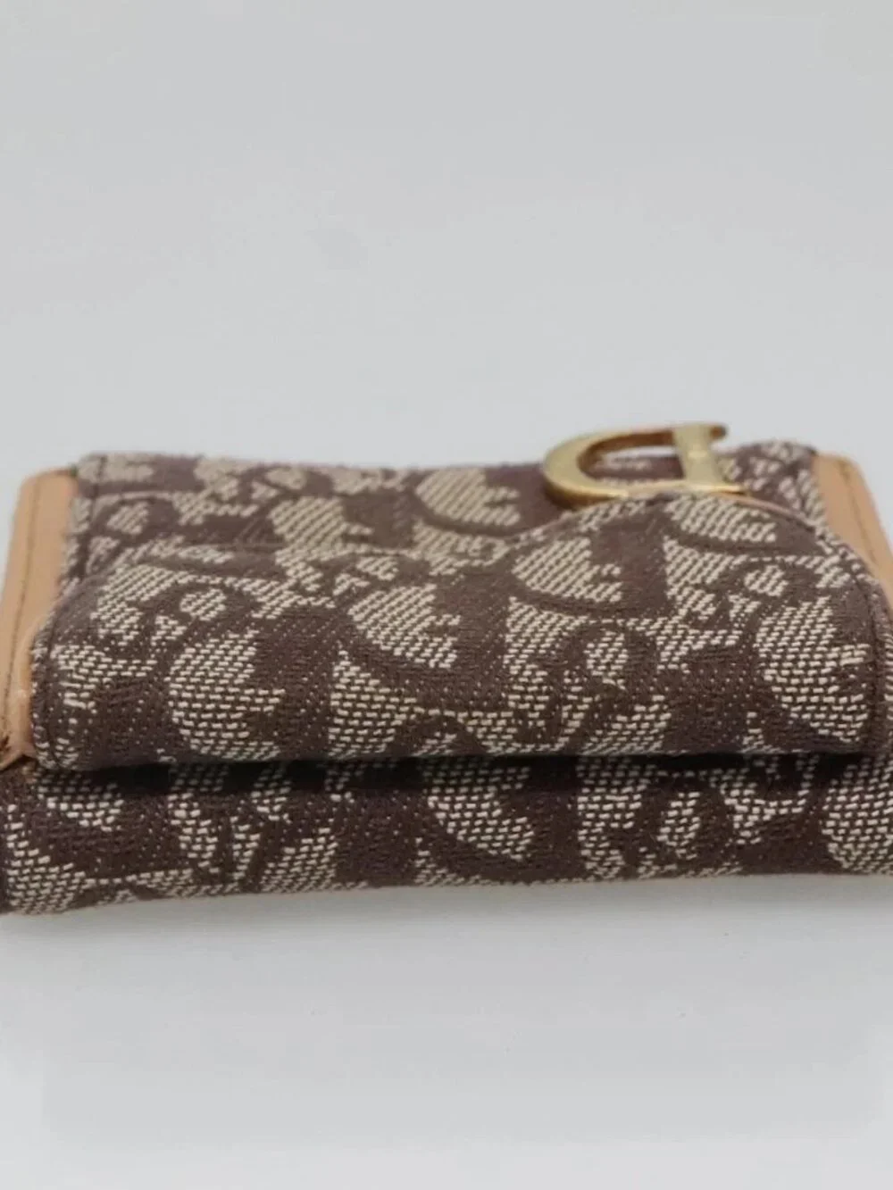 Christian Dior Trotter Canvas Wallet Black Auth ac3872